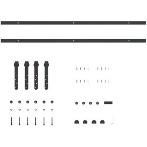 vidaXL Sliding Cabinet Door Kit - Carbon Steel - 213 cm vidaXL Sliding Cabinet Door Kit - Carbon Steel - 213 cm