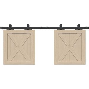 vidaXL Sliding Cabinet Door Kit - Carbon Steel - 122 cm vidaXL Sliding Cabinet Door Kit - Carbon Steel - 122 cm