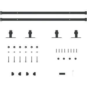 vidaXL Sliding Cabinet Door Kit - 183 cm Carbon Steel vidaXL Sliding Cabinet Door Kit - 183 cm Carbon Steel