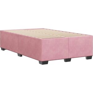 vidaXL Roze Fluwelen Bedframe 120x190cm - Bedframe vidaXL Roze Fluwelen Bedframe 120x190cm - Bedframe