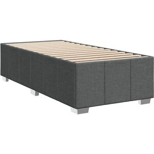vidaXL Bed Frame - 90x190 Support - Dark Grey - Bed Type vidaXL Bed Frame - 90x190 Support - Dark Grey - Bed Type
