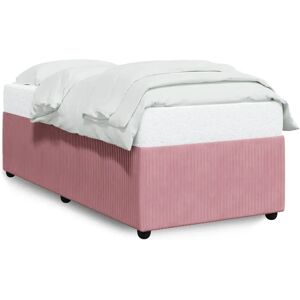 vidaXL Bed Frame Roze Fluweel 80x200 - Bed Frame vidaXL Bed Frame Roze Fluweel 80x200 - Bed Frame