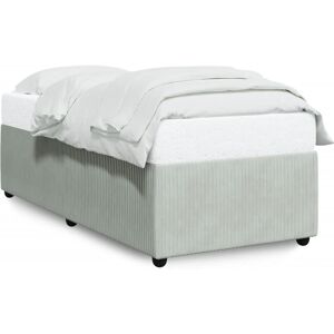 vidaXL Bed Frame Lichtgrijs 90x200 cm - Bed Frame vidaXL Bed Frame Lichtgrijs 90x200 cm - Bed Frame