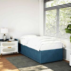 vidaXL Blue Velvet Bed Frame - 90x200 cm - Bed Frame vidaXL Blue Velvet Bed Frame - 90x200 cm - Bed Frame