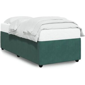 vidaXL Bedframe 140x200cm Donkergroen Fluweel vidaXL Bedframe 140x200cm Donkergroen Fluweel