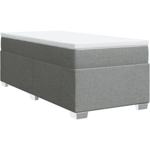 Lit VidaXL 3285137 - Tissu gris, Ressorts ensachés, Pieds stables Lit VidaXL 3285137 - Tissu gris, Ressorts ensachés, Pieds stables