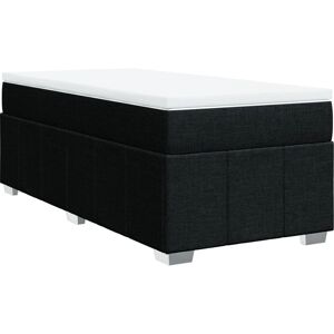 Lit box spring noir 200x200 cm VidaXL avec matelas Lit box spring noir 200x200 cm VidaXL avec matelas