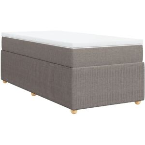 VidaXL 3285536 lit - ressorts ensachés, gris taupe, 90x190cm - lit VidaXL 3285536 lit - ressorts ensachés, gris taupe, 90x190cm - lit