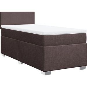vidaXL Lit à ressorts avec matelas - Couleur marron - Lit vidaXL Lit à ressorts avec matelas - Couleur marron - Lit