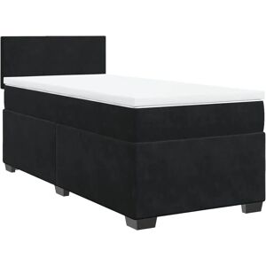 vidaXL Modèle: plain Lit en velours noir - lit vidaXL Modèle: plain Lit en velours noir - lit