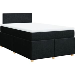 vidaXL Lit boxspring noir avec matelas 140x190cm - Lit vidaXL Lit boxspring noir avec matelas 140x190cm - Lit