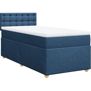 Cama con molas/colchón VIDAXL tissu azul 140x190 cm Cama con molas/colchón VIDAXL tissu azul 140x190 cm