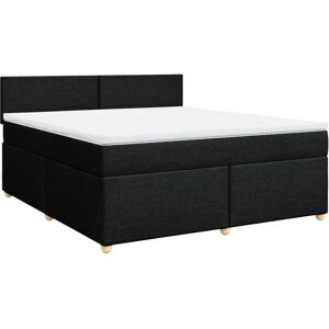Lit box spring avec matelas noir 200x200 cm VidaXL Lit box spring avec matelas noir 200x200 cm VidaXL