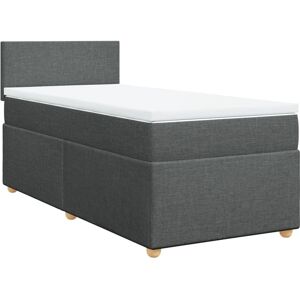 vidaXL 3286856 seng - Boxspring seng med madras, mørkegrå vidaXL 3286856 seng - Boxspring seng med madras, mørkegrå