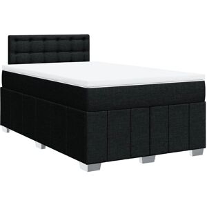 Vidaxl - Lit à ressorts ensachés avec matelas noir 120x200 cm Vidaxl - Lit à ressorts ensachés avec matelas noir 120x200 cm