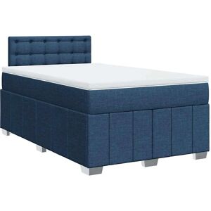 vidaXL Lit boxspring bleu - Système de sommeil confortable vidaXL Lit boxspring bleu - Système de sommeil confortable