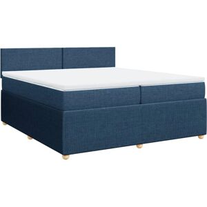 vidaXL Cama box spring Azul Tecido 140x190 cm vidaXL Cama box spring Azul Tecido 140x190 cm