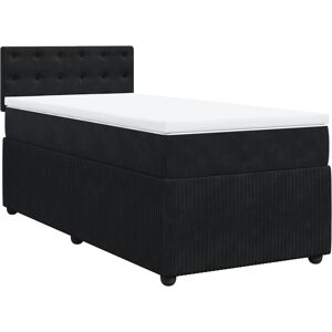VidaXL Lit - 90x190cm - Noir - Support Lattes VidaXL Lit - 90x190cm - Noir - Support Lattes
