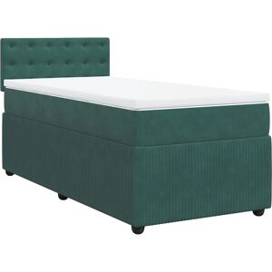 Lit en Velours Vert Foncé VidaXL - Lit Lit en Velours Vert Foncé VidaXL - Lit