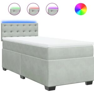 Pat cu boxspring și iluminare LED 90x190 cm Pat cu boxspring și iluminare LED 90x190 cm