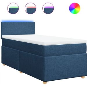 vidaXL 3288974 Lit - Boxspring bleu avec matelas vidaXL 3288974 Lit - Boxspring bleu avec matelas