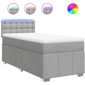 VidaXL Lit boxspring gris clair 100x200cm - Support de matelas VidaXL Lit boxspring gris clair 100x200cm - Support de matelas