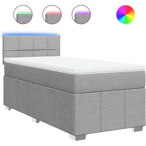 vidaXL 3289363 Lit gris clair - Boxspring avec Matelas vidaXL 3289363 Lit gris clair - Boxspring avec Matelas