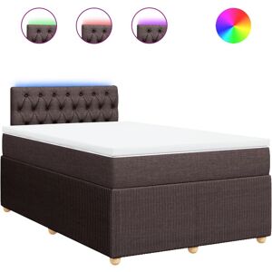 VidaXL Seng - Mørkebrun - Støttende & LED-lys - 120x190 cm - Seng VidaXL Seng - Mørkebrun - Støttende & LED-lys - 120x190 cm - Seng