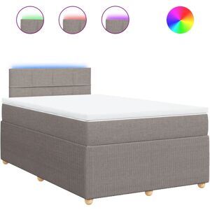 Lit box spring VidaXL - Taupe gris, 120x200cm - Lit Lit box spring VidaXL - Taupe gris, 120x200cm - Lit
