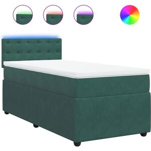VidaXL 436260 - Donkergroen fluwelen bed met LED VidaXL 436260 - Donkergroen fluwelen bed met LED