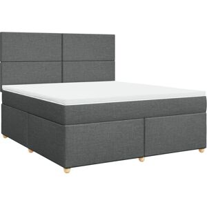 Lits box spring avec matelas - Gris foncé, 180x200 cm, Vidaxl Lits box spring avec matelas - Gris foncé, 180x200 cm, Vidaxl