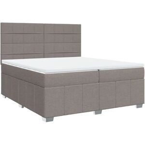 Lit VidaXL - Taupe Gris, 200x200 cm, Matelas à ressorts ensachés, Tête réglable Lit VidaXL - Taupe Gris, 200x200 cm, Matelas à ressorts ensachés, Tête réglable