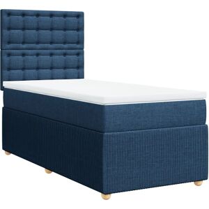 vidaXL Lit avec Revêtement Bleu - Lit vidaXL Lit avec Revêtement Bleu - Lit