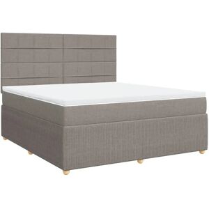 Lit à ressorts avec housse en tissu gris taupe VidaXL 8531 Lit à ressorts avec housse en tissu gris taupe VidaXL 8531