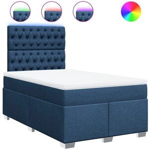 Lit boxspring bleu VidaXL avec tête réglable - Lit Lit boxspring bleu VidaXL avec tête réglable - Lit
