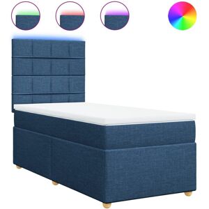 vidaXL Lit - Réglable Bleu avec LED et Support vidaXL Lit - Réglable Bleu avec LED et Support