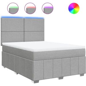 vidaXL Modèle: Schlic - Lit gris avec LED et tête de lit réglable vidaXL Modèle: Schlic - Lit gris avec LED et tête de lit réglable
