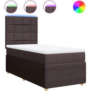 Lit VidaXL - Sommier à ressorts ensachés marron foncé Lit VidaXL - Sommier à ressorts ensachés marron foncé