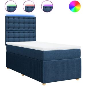 Lit VidaXL avec Éclairage LED - Bleu - Lit Lit VidaXL avec Éclairage LED - Bleu - Lit