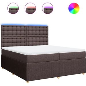 VidaXL 3294480 Lit - Boxspring marron foncé avec LED VidaXL 3294480 Lit - Boxspring marron foncé avec LED