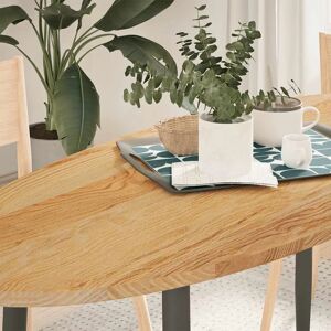 vidaXL Light Brown Oval Oak Table Top - Table Top vidaXL Light Brown Oval Oak Table Top - Table Top