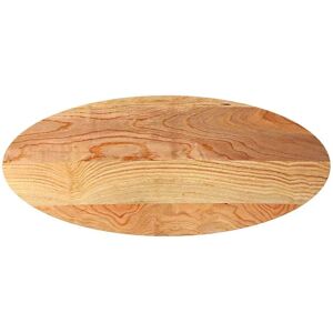 vidaXL Oval Light Brown Solid Wood Table Top - 140x60 cm vidaXL Oval Light Brown Solid Wood Table Top - 140x60 cm