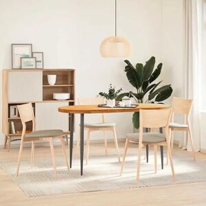 vidaXL Table Top Light Brown 140x60x4 cm Solid Wood Oak Oval - Table Top vidaXL Table Top Light Brown 140x60x4 cm Solid Wood Oak Oval - Table Top