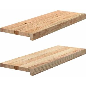 vidaXL Wooden Window Sill 70x25x2 cm - 2 pcs - Natural Finish vidaXL Wooden Window Sill 70x25x2 cm - 2 pcs - Natural Finish