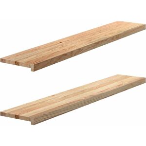 VidaXL Window Sill 2 Pcs Untreated Oak 140x25x2 CM VidaXL Window Sill 2 Pcs Untreated Oak 140x25x2 CM