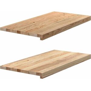 vidaXL Wooden Window Sill 80x40 cm - 2 pcs - Unfinished Oak vidaXL Wooden Window Sill 80x40 cm - 2 pcs - Unfinished Oak