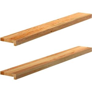 vidaXL Holzfensterbänke 2 Stück Hellbraun - Fensterbänke vidaXL Holzfensterbänke 2 Stück Hellbraun - Fensterbänke