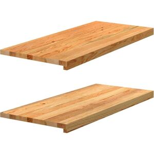 vidaXL Wooden Window Sills - Light Brown - 2 pcs vidaXL Wooden Window Sills - Light Brown - 2 pcs