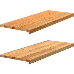 vidaXL Light Brown Solid Oak Window Sills - Window Sills vidaXL Light Brown Solid Oak Window Sills - Window Sills