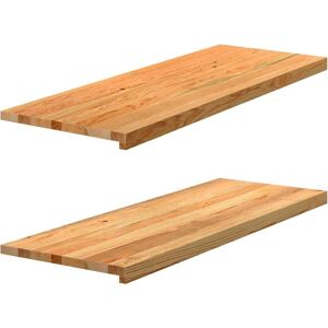 vidaXL Light Brown 2 pcs Solid Oak Window Sills - Window Sill vidaXL Light Brown 2 pcs Solid Oak Window Sills - Window Sill